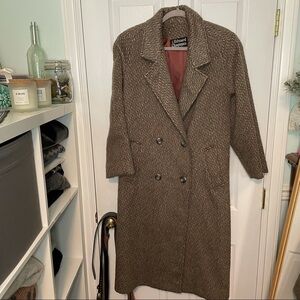 𝅺VINTAGE Edward Chapman 100% Mohair Long Peacoat 10